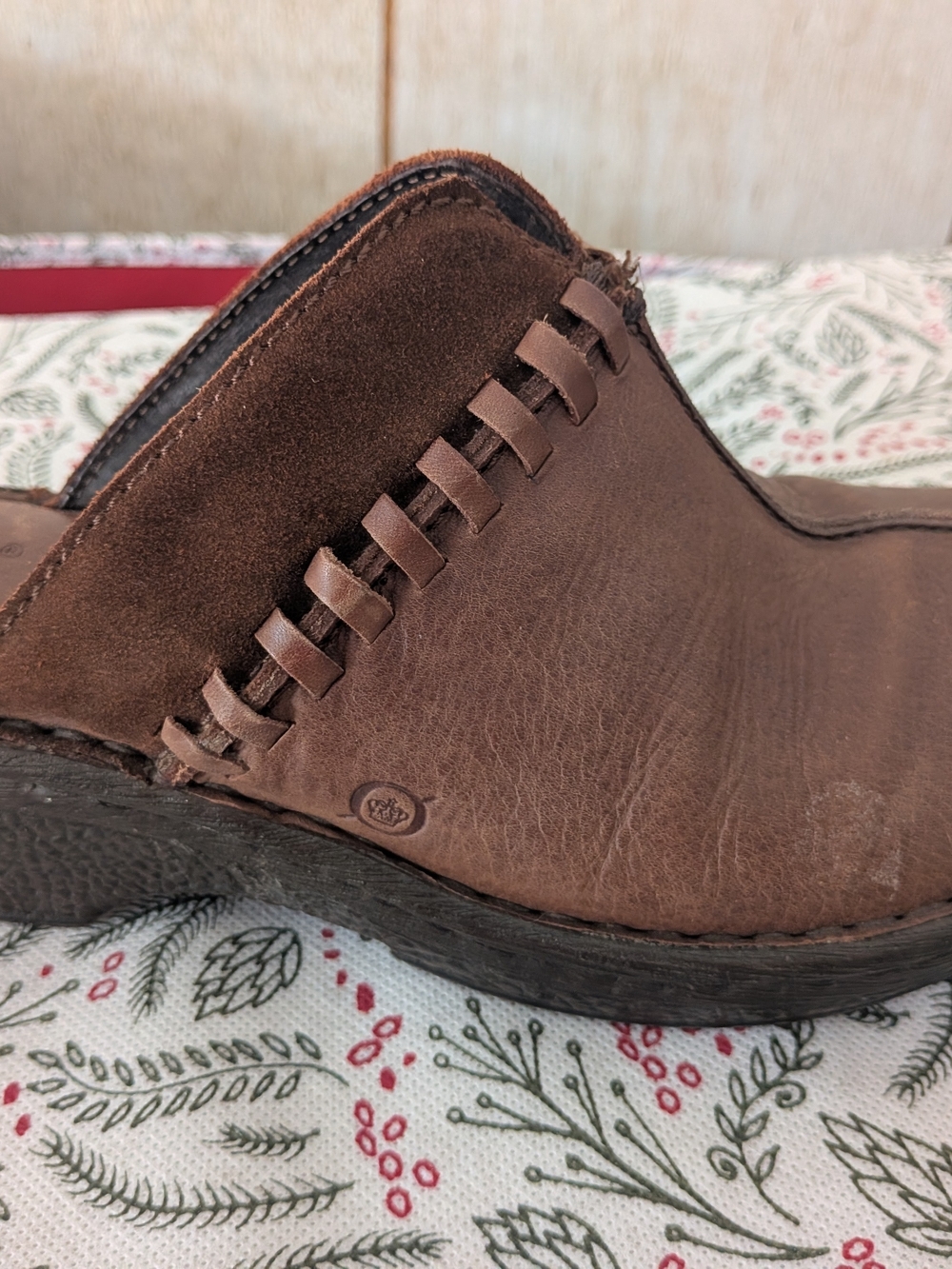 Born Primitive Brown Leather Slip-On Women's Clog Mule